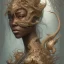 Placeholder: sango fantasy, fantasy magic, intricate, sharp focus, illustration, highly detailed, digital painting, concept art, matte, artgerm and paul lewin and kehinde wiley, masterpiece sexy lips Asian afro lips black African lady body mermaid Dragon head silver bright rain lady outer space mermaid pretty skull head