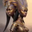 Placeholder: sango fantasy, fantasy magic, intricate, sharp focus, illustration, highly detailed, digital painting, concept art, matte, masterpiece head sexy African beauty black afro hair earth lady silver tiger head Egyptian princess pyramid