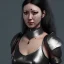 Placeholder: black hair lady warrior top with blade under the Moon