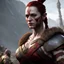 Placeholder: God of war, lady, cinematic, realistic