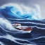 Placeholder: Boat in huge gigantic waves on a stormy night, ship, boat, epic scale, award-winning oil painting, hyperrealism, trending on artstation