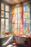 Placeholder: In the kitchen, whose walls are wide and full of color, a window with thin and transparent curtains lets in sunlight. The light that vibrates on the curtains like a sweet and calm melody and creates shadows that rotate in the air like beautiful and happy dancers.