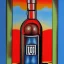 Placeholder: Putin with vodka bottle painting art deco