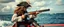 Placeholder: pirate shotgun mozart playing with his wig, looking hot and crazy on a surfboard