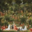 Placeholder: The scene in the garden, the lavishly illuminated climax, by artist “MagdaleneTulli”