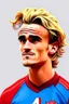 Placeholder: Antoine Griezmann French football player ,cartoon 2d