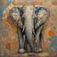 Placeholder: Pop neo-surrealism, graffiti wall mosaic art, by Salvador Dali, surreal Elephant, pronounced mosaic tiles