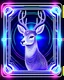 Placeholder: coloring pages:Envision a digital artwork of a deer outlined in neon colors on a coloring page, surrounded by a futuristic rectangular frame with holographic patterns. This modern interpretation combines the traditional joy of coloring with a touch of technological wonder.