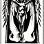 Placeholder: Angel code prophecy name words black and white Satan card