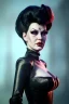 Placeholder: Lana Turner as evil queen in black leather, leather, busty, cleavage, angry, stern look. character design by cory loftis, fenghua zhong, ryohei hase, ismail inceoglu and ruan jia. unreal engine 5, artistic lighting, highly detailed, photorealistic, fantasy