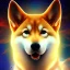 Placeholder: third eye ascension shiba inu doge with heaven glowing aura Q anon galaxy