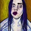 Placeholder: Billie Eilish portrait by picasso