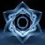 Placeholder: Mesmerizing abstract visual, 3d recursive Symmetrical structure of flowing translucent shapes, centered, soft aesthetic, negetive space.galaxsy background