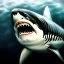 Placeholder: Epic fullsize oil Drawing of Photorealistic dramatic hyperrealistic,ultra realistic,hyper detailed, intricate, awesome, masterpiece, perfectly centered subject Great White Shark , underwater, daylight ,by WLOP, Artgerm, Rembrandt, 8k