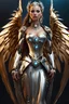 Placeholder: Excellent digital photo art,beautiful princess angel cyborg jewelry diamonds,full body