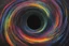 Placeholder: colorful, rainbow, A visually striking and abstract representation of the void and a black hole, utilizing dark hues and dynamic shapes to evoke the enigmatic and powerful aspects of cosmic emptiness, (visually striking abstract representation:1.4), (the void and black hole:1.5), (dark hues and dynamic shapes:1.3), (expressive and cosmic ambiance:1.2), drawing inspiration from abstract interpretations of the cosmic void and black hole phenomena