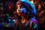 Placeholder: little palestinian girl, palestinian theme, insanely detailed artwork , vibrant deep colors, magnificent hyperdetailed, maximalist, HDR, 16k resolution, trending on ArtStation, CGSociety, sharp focus, stained glass background resolution HDR