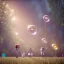 Placeholder: Ultra realistic circus scene. Sweet one hair monster and Child’s playing, smile, happy, color bubbles, smooth color, waist up view, Wes Anderson style, dark ambient, highly detailed, concept art, unreal engine 5, god rays, ray tracing, RTX, lumen lighting, ultra detail, volumetric lighting, 3d, finely drawn, high definition, high resolution.