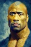 Placeholder: portrait of dwayne the rock johnson by vincent van gogh