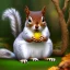 Placeholder: cute squirrel “wearing avatar make up” Pandora