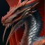 Placeholder: Portrait of dragon, highly detailed, color patterns on wings, soft studio lighting, background 64k