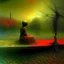 Placeholder: girl sitting on a bench. Zdzisław Beksiński