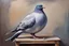 Placeholder: sit Pigeon oil painting