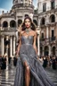 Placeholder: Beautiful model female fashion vogue style, portraits with dresses Gucci, Balenciaga, Chanel, background Rome via Nazionale, via Condotti, Piazza di Spagna, Dramatic ambience, wearing shining Diamond Jewelry, in sharp focus, post – processing, perfect composition, global illumination, Canon EF 16 – 35mm f/ 2. 8L III USM Lens on a Canon EOS 5D Mark IV camera, Cinematic lighting, Dramatic lighting, sharp focus, photorealistic, Ultimate Luxury, romantic mood, expressions, 4k, 8k, 16k, full ultra hd