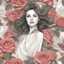 Placeholder: Gorgeous woman with roses