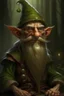 Placeholder: Gnom, braune lange wilde Haare, große, auffällig dicker Nase, grüne Augen,Teenager, Druide, Haut wie Baumrinde, Zeichen im Gesicht, Mann