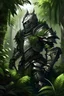 Placeholder: dense foliage organic knight