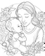 Placeholder: mothers day coloring with baby