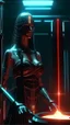 Placeholder: 4K. REALISTIC FULL DETAILS. FULL LIGHTS. THEMIS SYMBOL OF JUSTICE BLEEDING WITH SCALES AND A SWORD GODNESS CYBERPUNK IN A JAIL FIRESTARTER AND A SOLDIER POINTING A GUN ON HER FACE