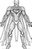 Placeholder: outline art An evolved Spider Man . Superman . Agile, strong, sophisticated.cinematic lighting, high resolution 3D render art coloring pages with witch, white background, Sketch style, full body, use outline, Mandala style, clean line art, white background, no shadows and clear and well