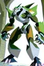 Placeholder: A new space creature from Ben 10 cartoon. Strong and graceful. Advanced metal. Magical power, precise detail and intense power Add "full body view" as a prefix. Use an aspect ratio (dimensions) that is mor vertical (3:4 vs 4:3), move the camera back ("extreme long range view"), move camera upward rather than being at hip height ("high angle view" or "eye-level view"). Describe her shoes or stance, as well as what you see over her head