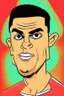 Placeholder: Ronaldo Brazilian football player cartoon 2d