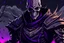 Placeholder: skull knight from berserk in 8k solo leveling shadow artstyle, machine them, close picture,