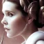 Placeholder: extremely detailed 8k hyperspace wallpaper,complete and photo realistic detailed head to waist stunning photo realistic portrait of carrie fisher as Princess Leia in star wars with photo realistic fine and simple hairstyle, brown eyes, professional majestic photo realistic painting by Ed Blinkey, Atey Ghailan, by Jeremy Mann, Greg Manchess, Antonio Moro, trending on ArtStation, Intricate, High Detail, Sharp focus, dramatic, by greg rutkowski, realism, beautiful and detailed lighting,