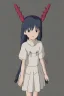 Placeholder: a young gothic demon girl with horns