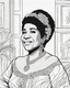 Placeholder: Outline art for coloring pages with ARETHA FRANKLIN , white background, sketch style, only use black outline, white background, no shadows and well and clear outline , white background, sketch style, only use black outline, white background, no shadows and well and clear outline