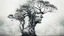 Placeholder: Cover Art. Dark. Ink Water color tree Portrait Dry and cracked skin dry tree double exposure. minimal. Rock music cover Art, . Surreal Art.