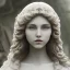 Placeholder: Greek white marble stature, full body, full of details, realistic, beautiful young woman, hight definition, 8k, symmetric face, perfect eyes