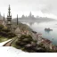 Placeholder: Skyline+city on inslands+Trainstation on cliff+Beaux Arts architecture,+palladio+detailed facades+uphill road+trees+ biopunk+Bueno Aires+turin+trieste+Book illustration by Gediminas Pranckevičius, Jean Baptiste Monge, Brian Kesinger, Anton fadeev, Kilian Eng, strong lines, high contrast vibrant colors, highly detailed, 16k resolution, trending on behance