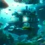 Placeholder: Futuristic underwater country house science fiction hyper-realistic 8k detail