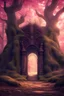 Placeholder: A magical magical gate, in the middle of a fabulous, beautiful forest. The gate leads to a magical, strange world where magic reigns. Fabulous, bizarre, beautiful animals walk nearby