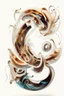 Placeholder: Foreign letters on a transparent background in a swirl, in a dance