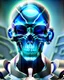 Placeholder: A glass headed skull with sapphire eys wearing a futuristic uniform, 8k resolution concept art portrait by Greg Rutkowski, Artgerm, WLOP, Alphonse Mucha Boris Vallejo dynamic lighting hyperdetailed intricately detailed Splash art trending on Artstation triadic colors Unreal Engine 5 volumetric lighting, by H.R. Giger