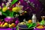 Placeholder: generate a picture of nowrooz the traditional Iranian and the "haft sin" new year. use purple as background.