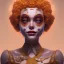 Placeholder: Ultra detailed very beautiful smileing clown girl,beautiful real skin, red nose, symmetrical, ultra detailed curl hair, soft lighting, ultra detailed face, concept art, circus, digital painting, octane render, art by artstation