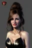 Placeholder: Julia Roberts in black leather gown, evil, busty, cleavage, curvy, angry, happy, stern look. character design by cory loftis, fenghua zhong, ryohei hase, ismail inceoglu and ruan jia. unreal engine 5, artistic lighting, highly detailed, photorealistic, fantasy